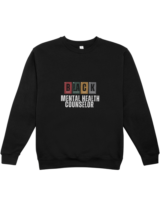 Black Mental Health Counselor Crew Neck